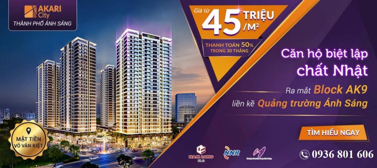CHÍNH THỨC NHẬN GIỮ CHỖ AKARI CITY BLOCK AK9 PHASE 2
