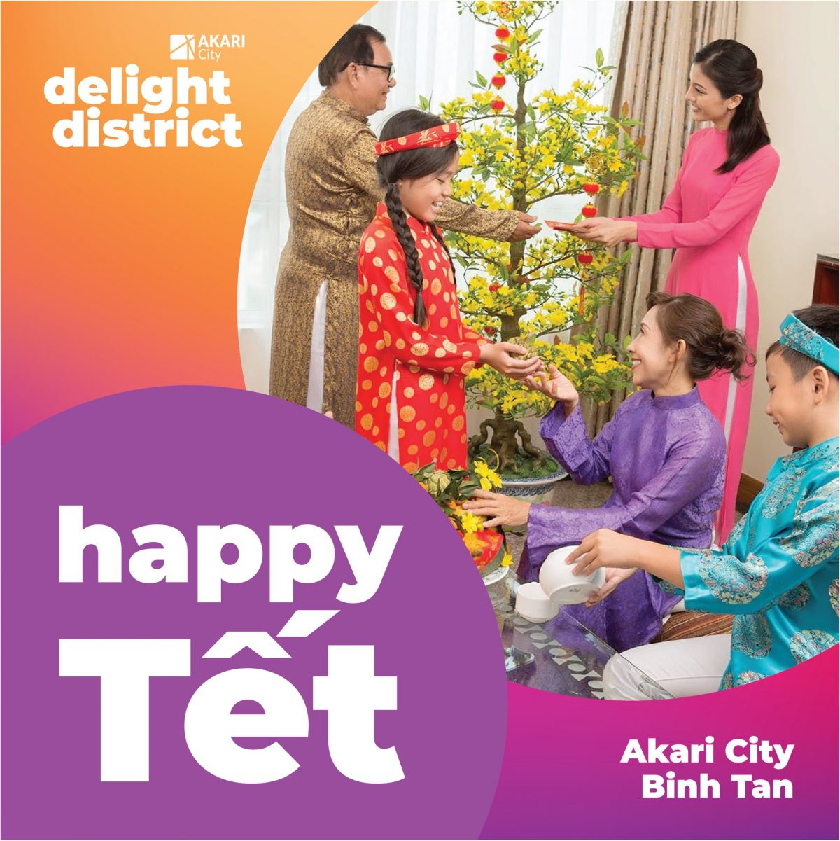 Muôn màu Tết Việt tại Akari City Delight District, chủ đề Happy Tết