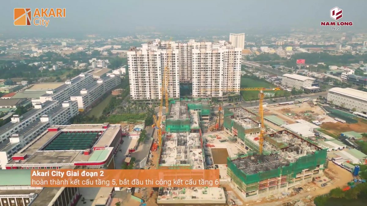 Cập nhật tiến độ xây dựng Akari City giai đoạn 2 tháng 3 năm 2023