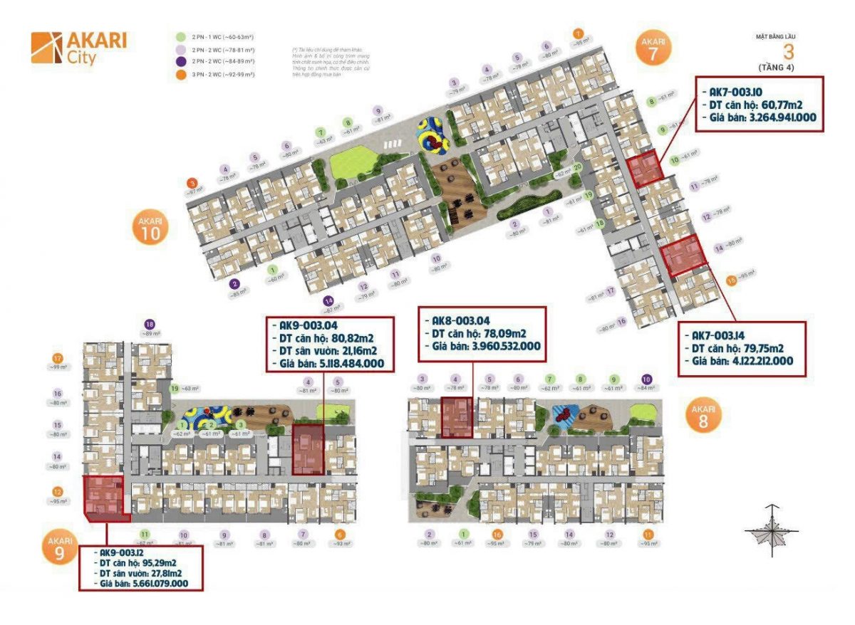 Căn hộ sân vườn Akari City GĐ 2 [Sản phẩm đặc biệt tháng 6 và 7]