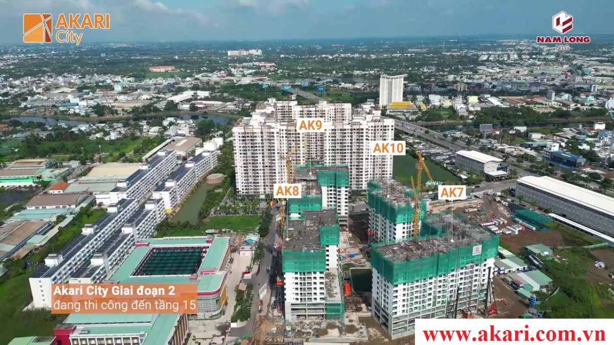 Cập nhật tiến độ xây dựng Akari City giai đoạn 2 tháng 6/2023