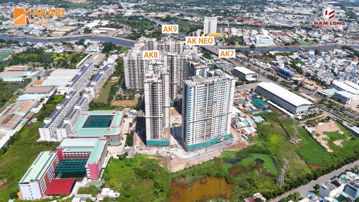 Tiến độ Akari City tháng 6/2024, đã hoàn thiện ngoài 70%